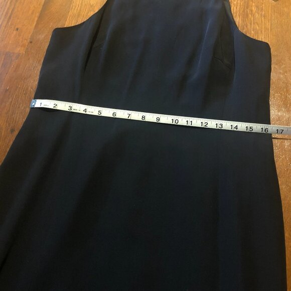 Jones New York Petite 100% Silk Black Sheath Dress 8P - Picture 3 of 9